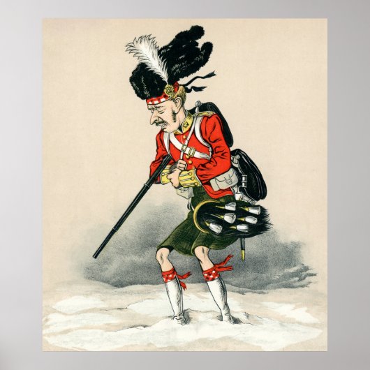 Gordon Highlander Soldier Poster (Voorkant)