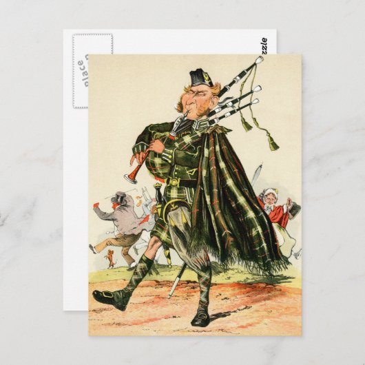 Gordon Highlanders - Piper Briefkaart (Voorkant / Achterkant)