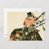 Gordon Highlanders - Piper Briefkaart (Voorkant / Achterkant)