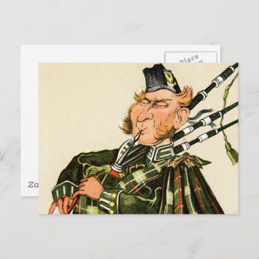 Gordon Highlanders - Piper Briefkaart (Voorkant / Achterkant)