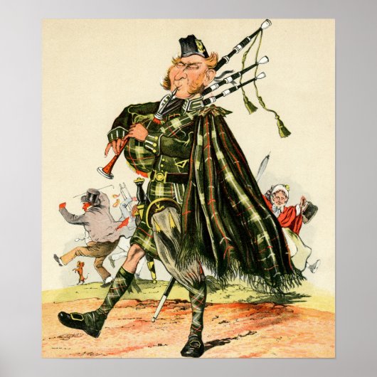 Gordon Highlanders - Piper Poster (Voorkant)
