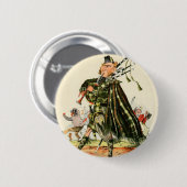 Gordon Highlanders - Piper Ronde Button 5,7 Cm (Voorkant /achterkant)