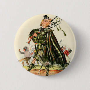 Gordon Highlanders - Piper Ronde Button 5,7 Cm