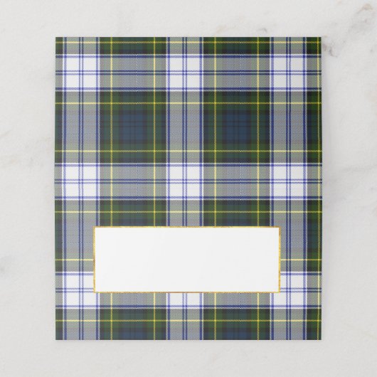 Gordon jurk bruiloft gevouwen plaats kaart plaatskaartje (Buitenkant ongevouwen)
