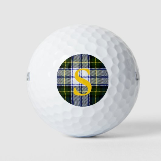 Gordon Jurk Geplaatst Custom Monogram Golf Balls Golfballen (Voorkant)