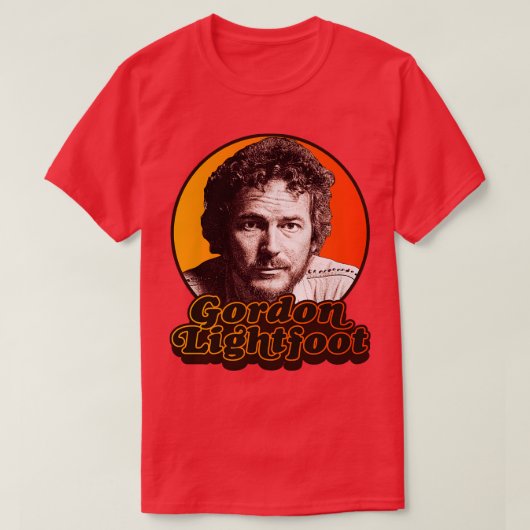 Gordon Lightfoot Retro Folk Rock Icon T-shirt (Design voorkant)