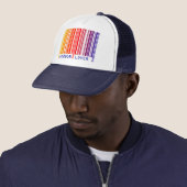 "GORDON LOVER" gekleurde streepjescode dop Trucker Pet (In situ)