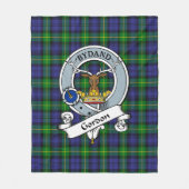 Gordon Modern Clan Badge Tartan Pset Fleece Deken (Voorkant)