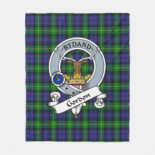 Gordon Modern Clan Badge Tartan Pset Fleece Deken (Voorkant)