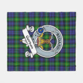 Gordon Modern Clan Badge Tartan Pset Fleece Deken (Voorkant (Horizontaal))