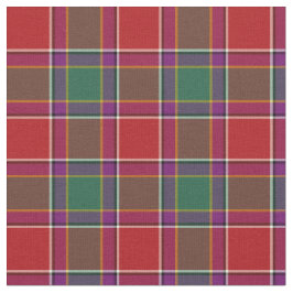 Gordon of Abergeldie Tartan Red en Green Pset Stof