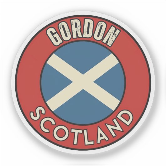 Gordon, Schotland Sticker (Voorkant)