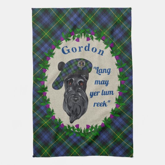 Gordon Scottie Dog Kitchen Towel Theedoek (Verticaal)