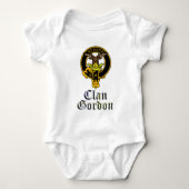 Gordon Scottish crest en tartan clan name Romper (Voorkant)
