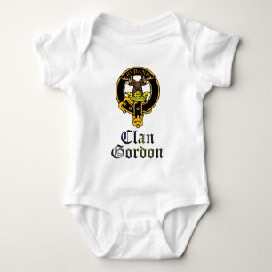 Gordon Scottish crest en tartan clan name Romper