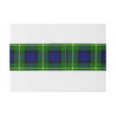 Gordon Scottish Tartan Belly Band Uitnodigingen Wikkel (Achterkant Voorbeeld)