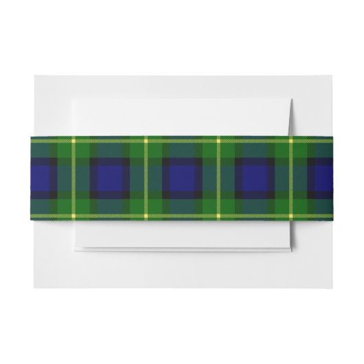 Gordon Scottish Tartan Belly Band Uitnodigingen Wikkel (Voorkant Voorbeeld)