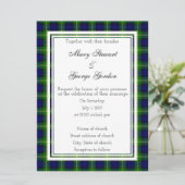 Gordon Scottish Wedding Invitation Kaart (Staand voorkant)