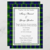 Gordon Scottish Wedding Invitation Kaart (Voorkant / Achterkant)