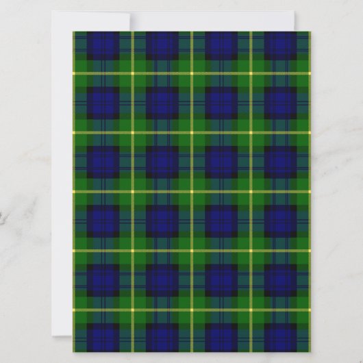 Gordon Scottish Wedding Invitation Kaart (Achterkant)