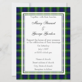 Gordon Scottish Wedding Invitation Kaart