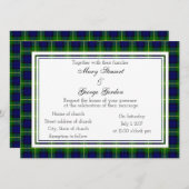 Gordon Scottish Wedding Invitation Kaart (Voorkant / Achterkant)