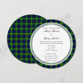 Gordon Scottish Wedding Round Uitnodiging (Voorkant / Achterkant)