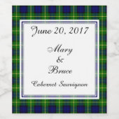 Gordon Scottish Wedding Wine Label Wijn Etiket (Enkel label)