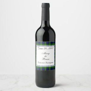 Gordon Scottish Wedding Wine Label Wijn Etiket