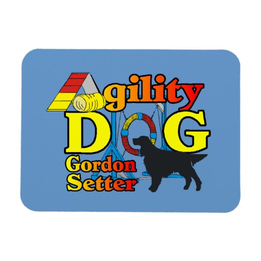 Gordon Setter Agility Magneet (Horizontaal)