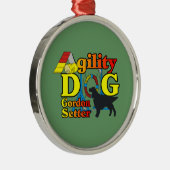 Gordon Setter Agility Metalen Ornament (Rechts)