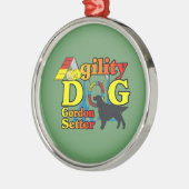 Gordon Setter Agility Metalen Ornament (Links)