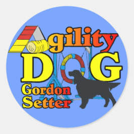 Gordon Setter Agility Shirten Gifts Ronde Sticker