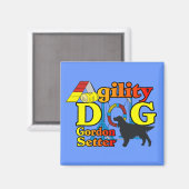 Gordon Setter Agility-shirts Geschenken Magneet (Voorkant / Achterkant)