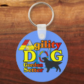 Gordon Setter Agility Truien Cadeaus Sleutelhanger (Voorkant)
