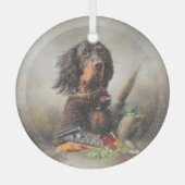 Gordon Setter art Glas Ornament (Voorkant)