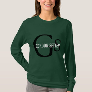 Gordon Setter Breed Monogram T-shirt