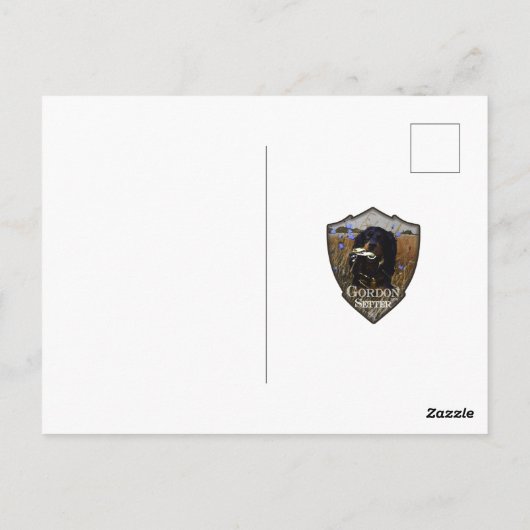 Gordon Setter Briefkaart (Achterkant)