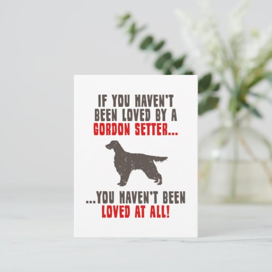 Gordon Setter Briefkaart (Staand voorkant)