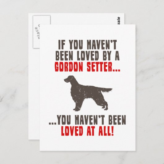 Gordon Setter Briefkaart (Voorkant / Achterkant)