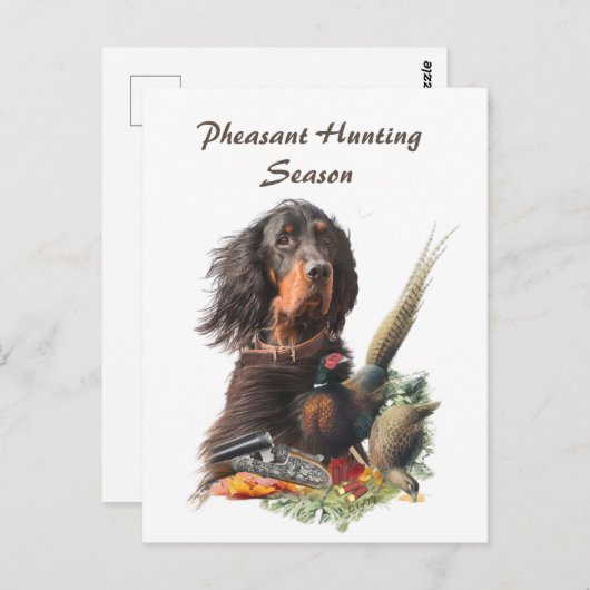 Gordon Setter Briefkaart (Voorkant / Achterkant)