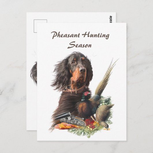 Gordon Setter Briefkaart (Voorkant / Achterkant)
