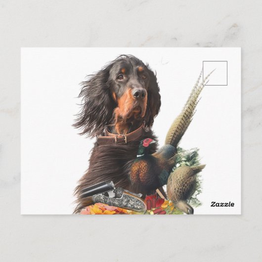 Gordon Setter Briefkaart (Achterkant)
