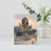 Gordon Setter Briefkaart (Staand voorkant)