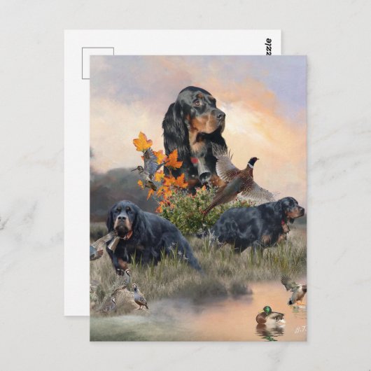 Gordon Setter Briefkaart (Voorkant / Achterkant)