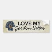 Gordon Setter Bumpersticker (Voorkant)