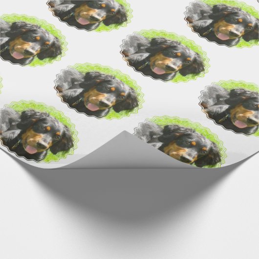 Gordon Setter Cadeaupapier (Hoek)