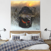 Gordon Setter Canvas Afdruk (Insitu (Slaapkamer))