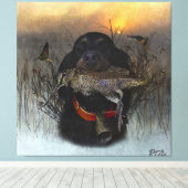 Gordon Setter Canvas Afdruk (Insitu (Houten vloer))
