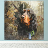 Gordon Setter Canvas Afdruk (Insitu (Houten vloer))